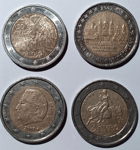 Euro coins popular - 2-euro, coins,