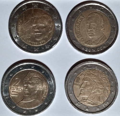 Euro coins popular - 4x, coins,